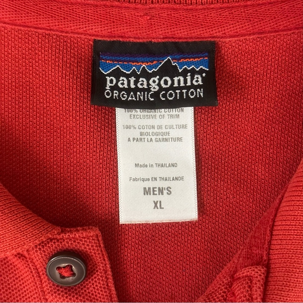 Patagonia Polo Size XL Men's Cotton Outdoors Casual Orange Shirt - Picture 2 of 4